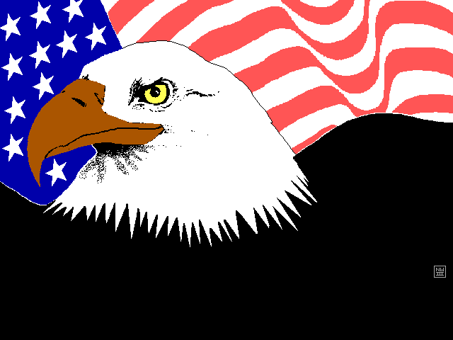 free clip art eagle and flag - photo #33
