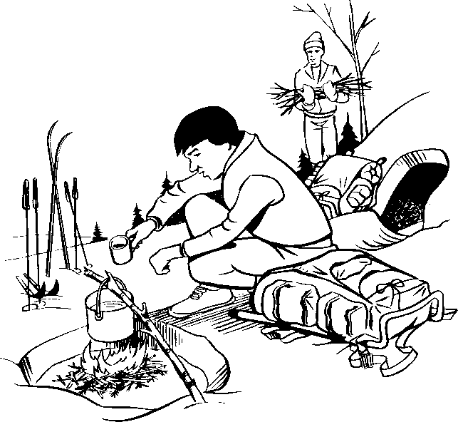 scout camping clipart black and white cross