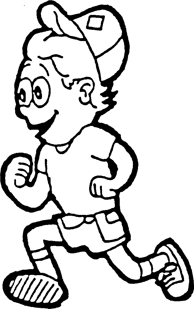 free black and white running clipart - photo #22
